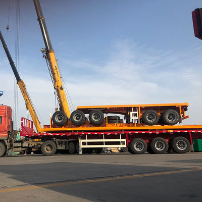 Container Shipping CIMC 20ft Container Flatbed Semi Trailer com 12uints Twist Locks