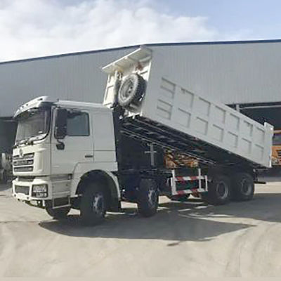 Shacman 8X4 camiões de descarga para máquinas pesadas LHD tanque de carga dimensão 6800 * 2350 * 1600mm
