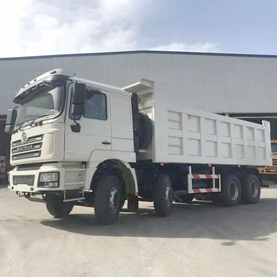Shacman 8X4 camiões de descarga para máquinas pesadas LHD tanque de carga dimensão 6800 * 2350 * 1600mm