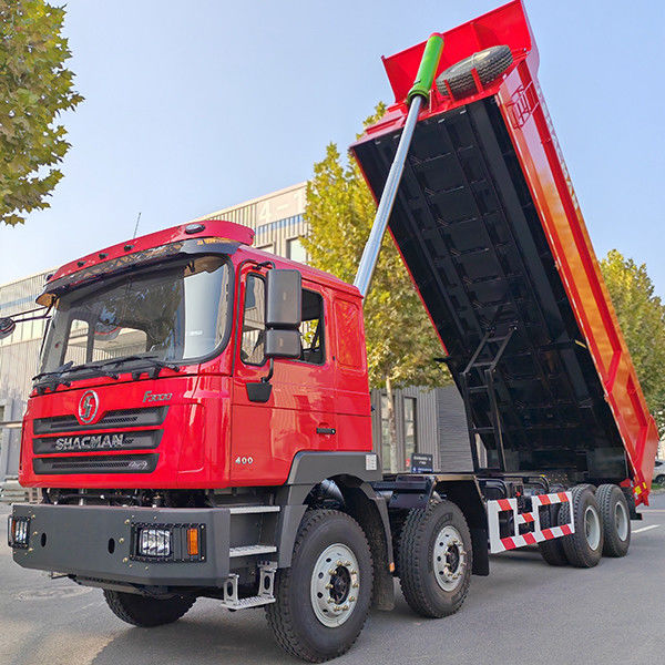 12 Número de mudança para a frente Shacman 8X4 F3000 camiões de descarga para máquinas pesadas cabina plana